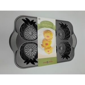 Nordic Ware Mini Pineapple Upside Down Cake Pan Platinum Cast Aluminum 58448 USA